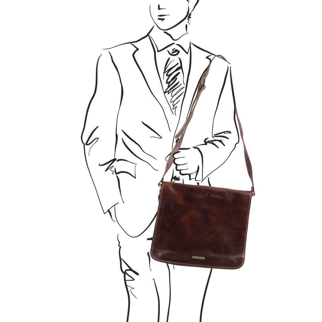 TL Messenger double - Crossbody leather bag | TL90475