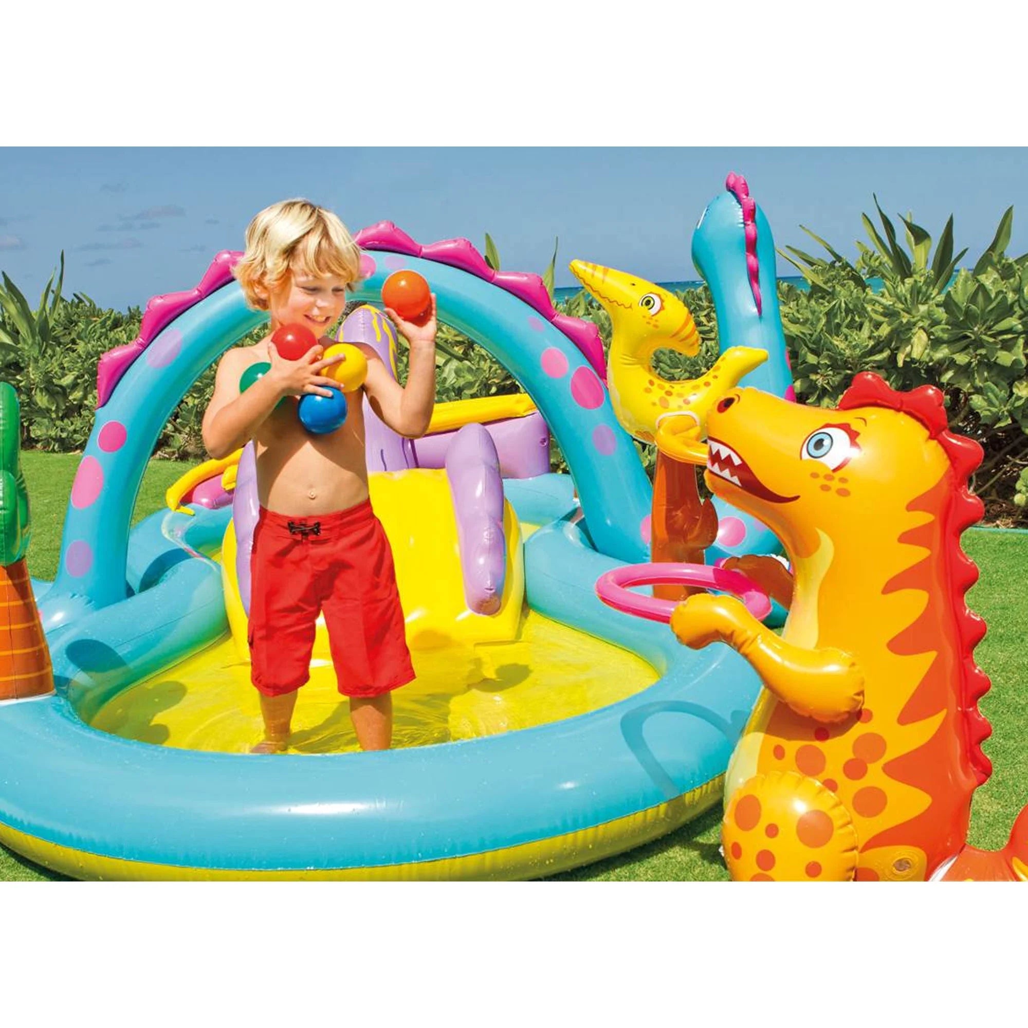 Piscine gonflable pour enfants Intex Dinoland et piscine gonflable pour enfants Ocean Backyard (édition 2025)