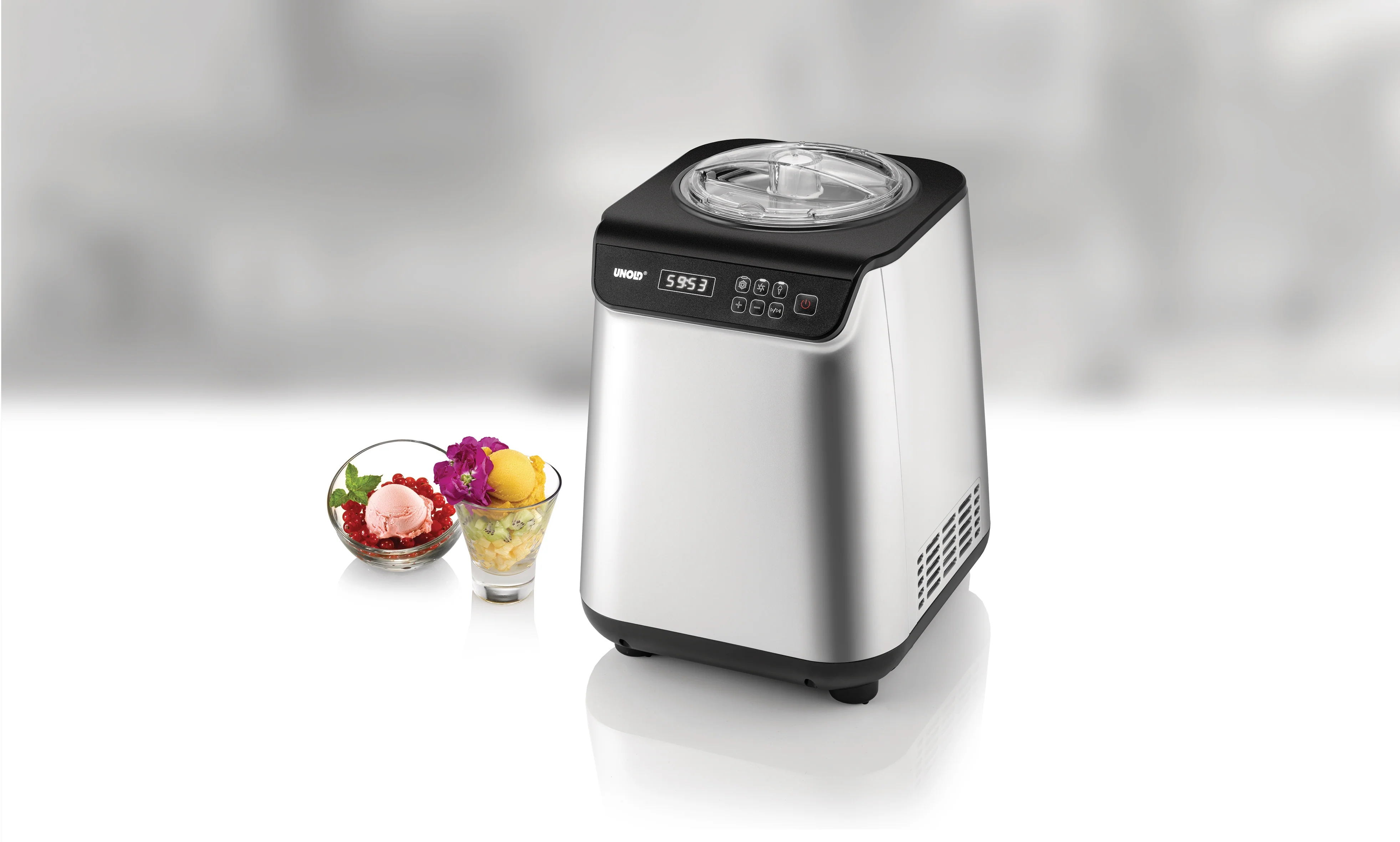 Uno Sorbetmaschine 2025 mit Rezeptbuch, 1,2 l