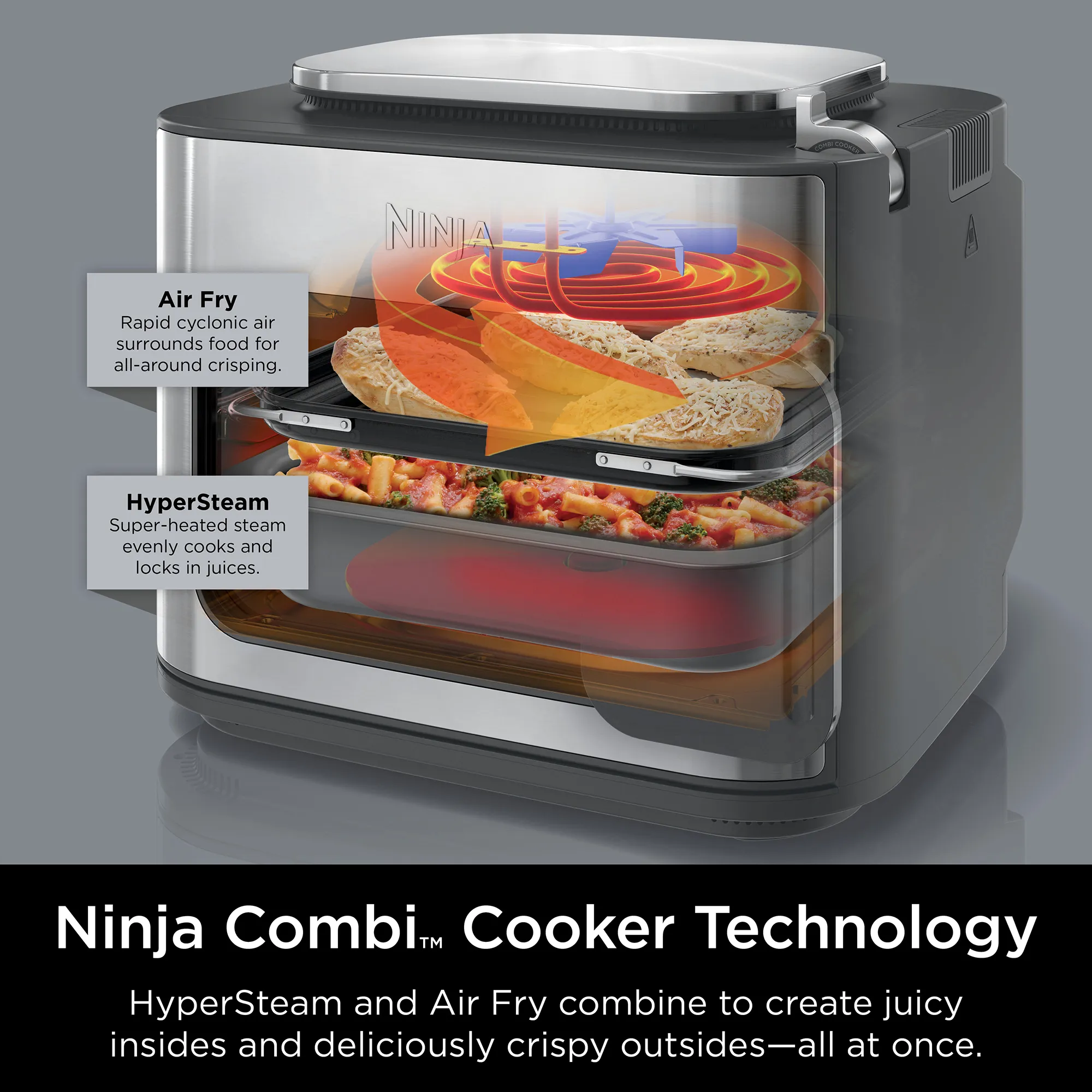 2025 Opdag Ninja Combi™ 14-i-1 – den eneste alt-i-en multicooker, ovn, airfryer og meget mere, der tilbereder perfekte komplette måltider til hele familien på bare 15 minutter.