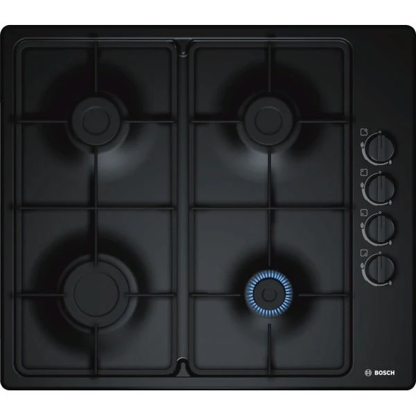 Plaque de cuisson à gaz Bosch Série 2 PBP6B6B60, 60 cm – Noir (2025)