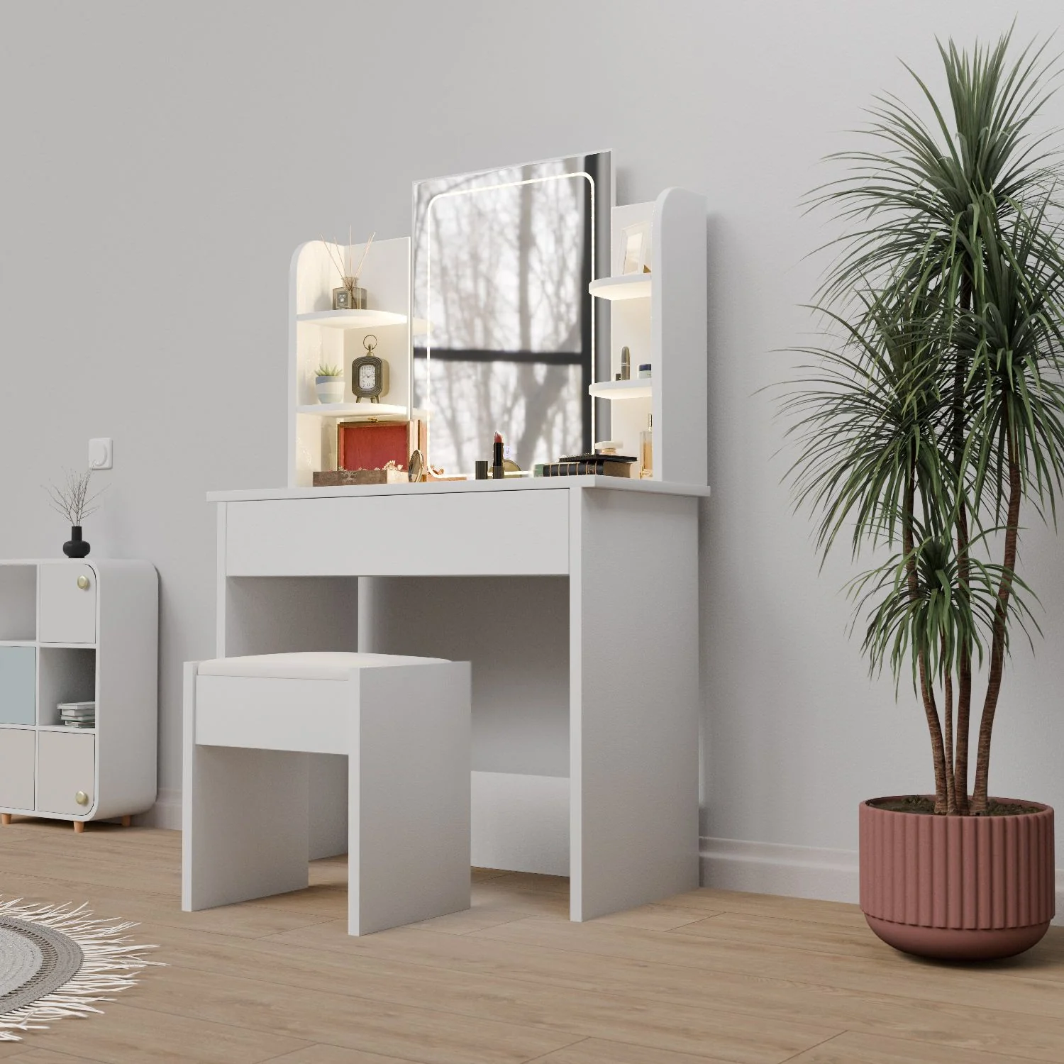 Zoey Schminktisch 2025 mit Melly Hocker