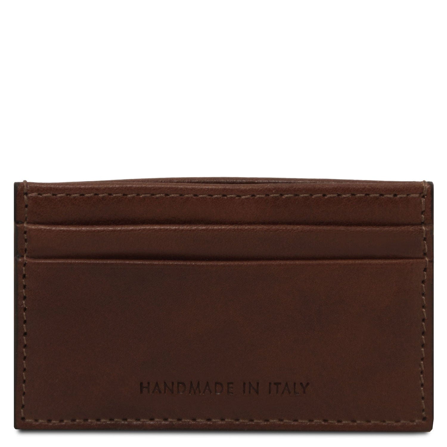 Leather card holder - 4 cards in smooth, full-grain leather | TL142473