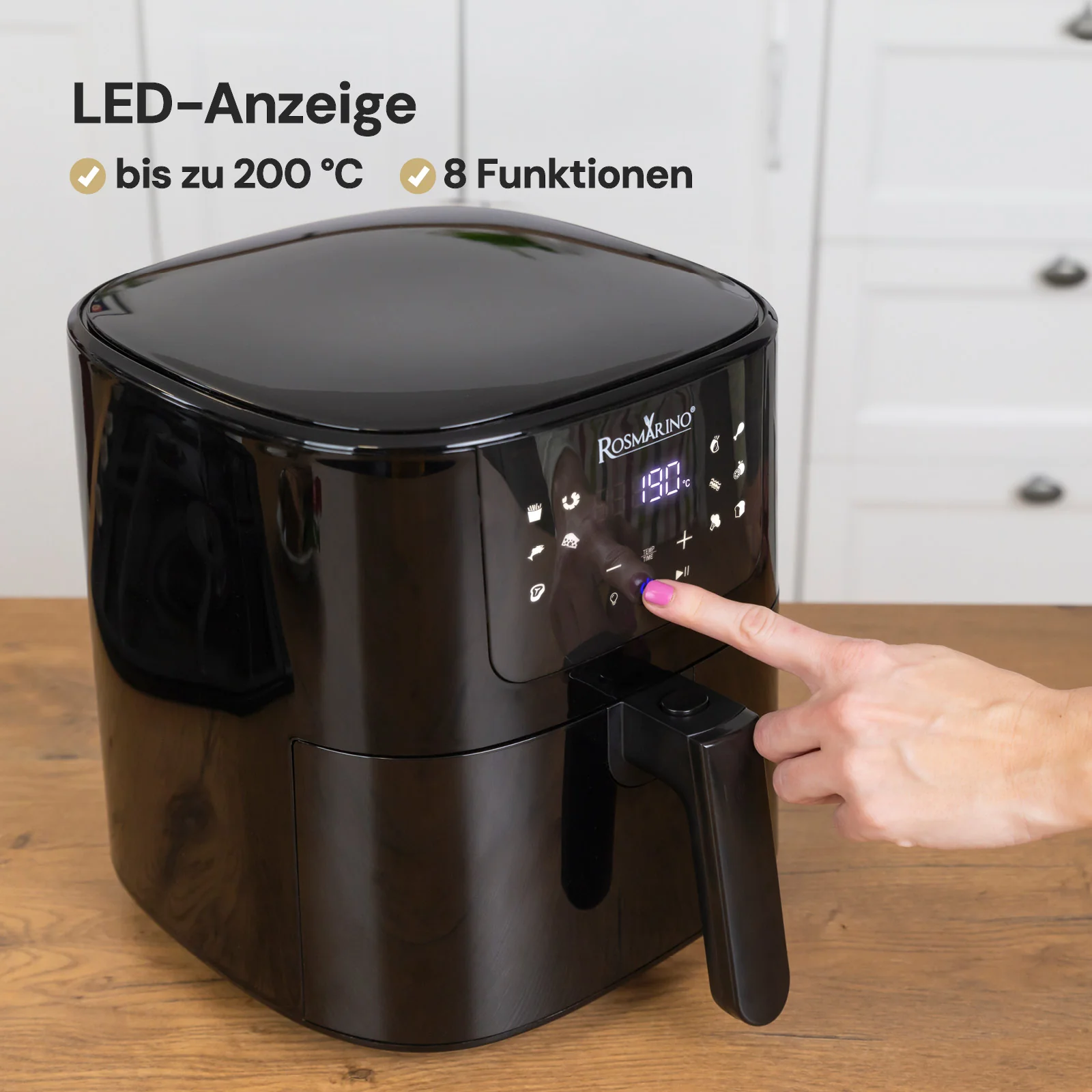 Rosmarino Infinity Vision XL Heißluftfritteuse (Modelljahr 2025) – 5 l