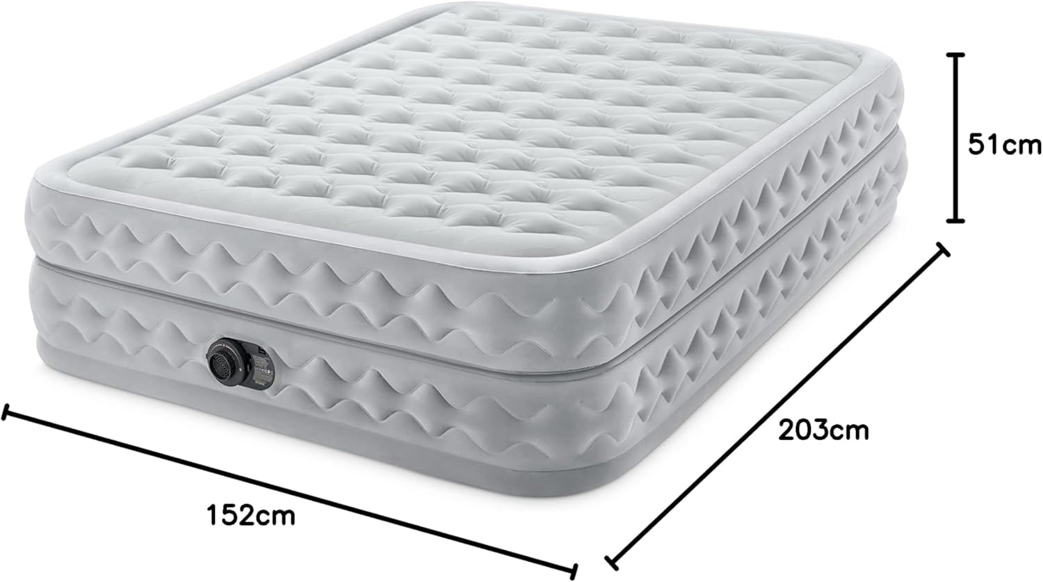 Intex 64428Np – Ultraweiche aufblasbare Matratze für 2 Personen mit Fiber-Tech