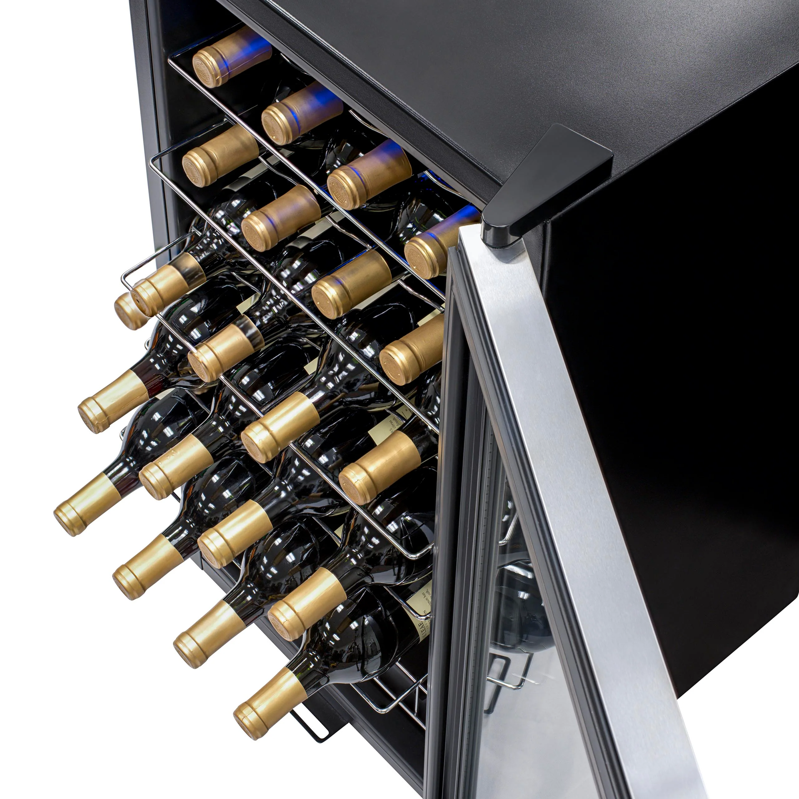 2025 Newair® Fritstående vinkøleskab i rustfrit stål – 27 flasker – 16,9