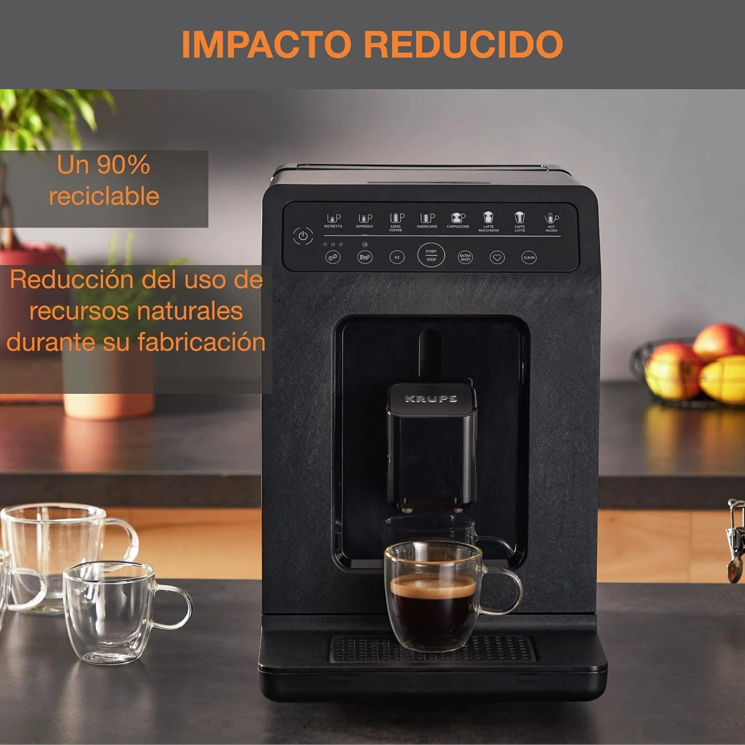 Machine à café super-automatique Krups Evidence Eco Design EA897B 15 bars (2025)