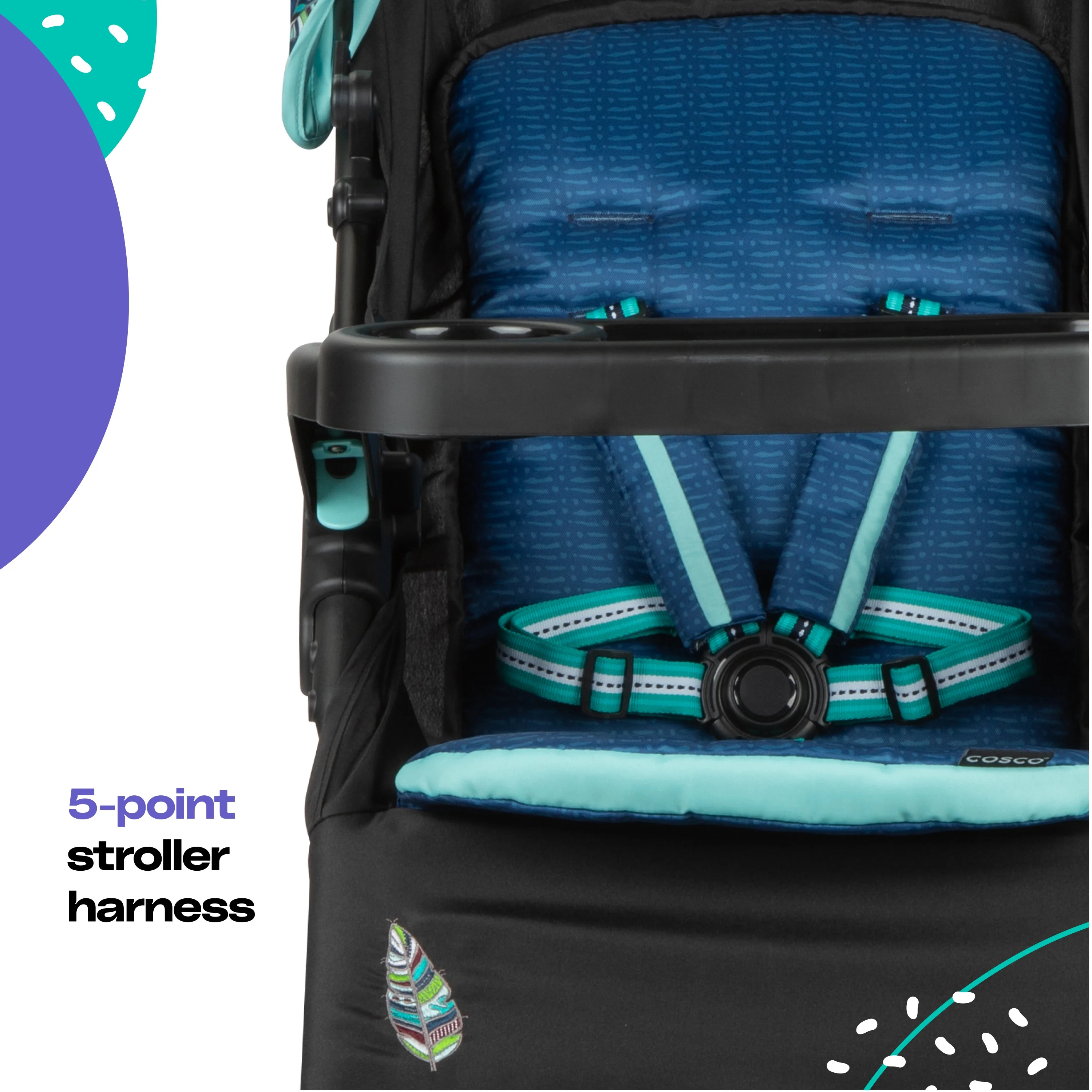 2025 Cosco Kids Lift & Stroll DX rejsesystem. Grå pile. Til småbørn. Unisex