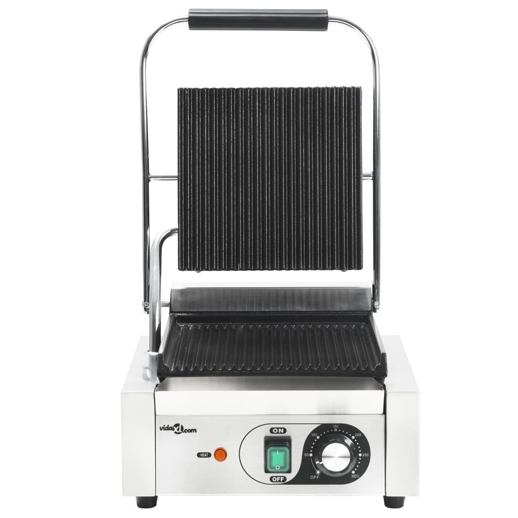 Ribbegrill i rustfrit stål 1800W 31x30,5x20cm Vidaxl