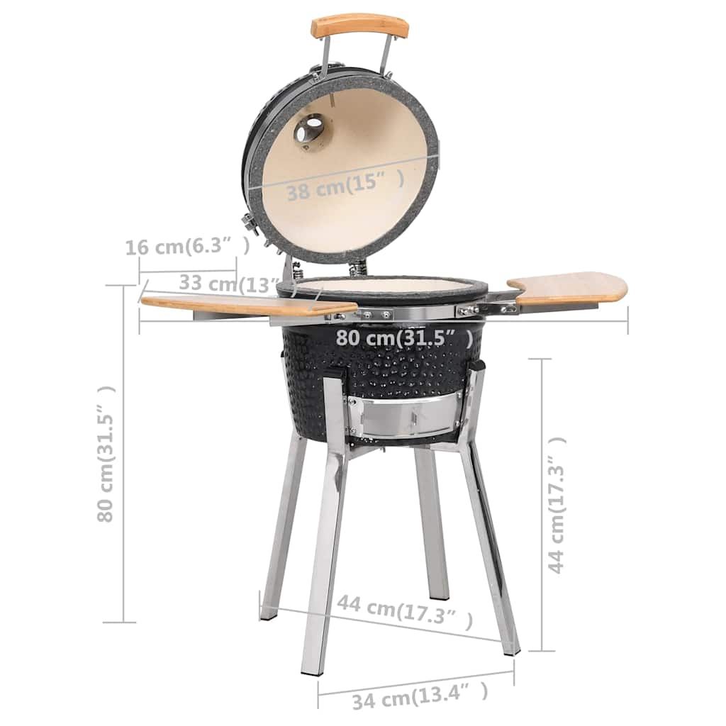 Kamado Barbecue Grill und Keramik-Smoker 81cm Vidaxl