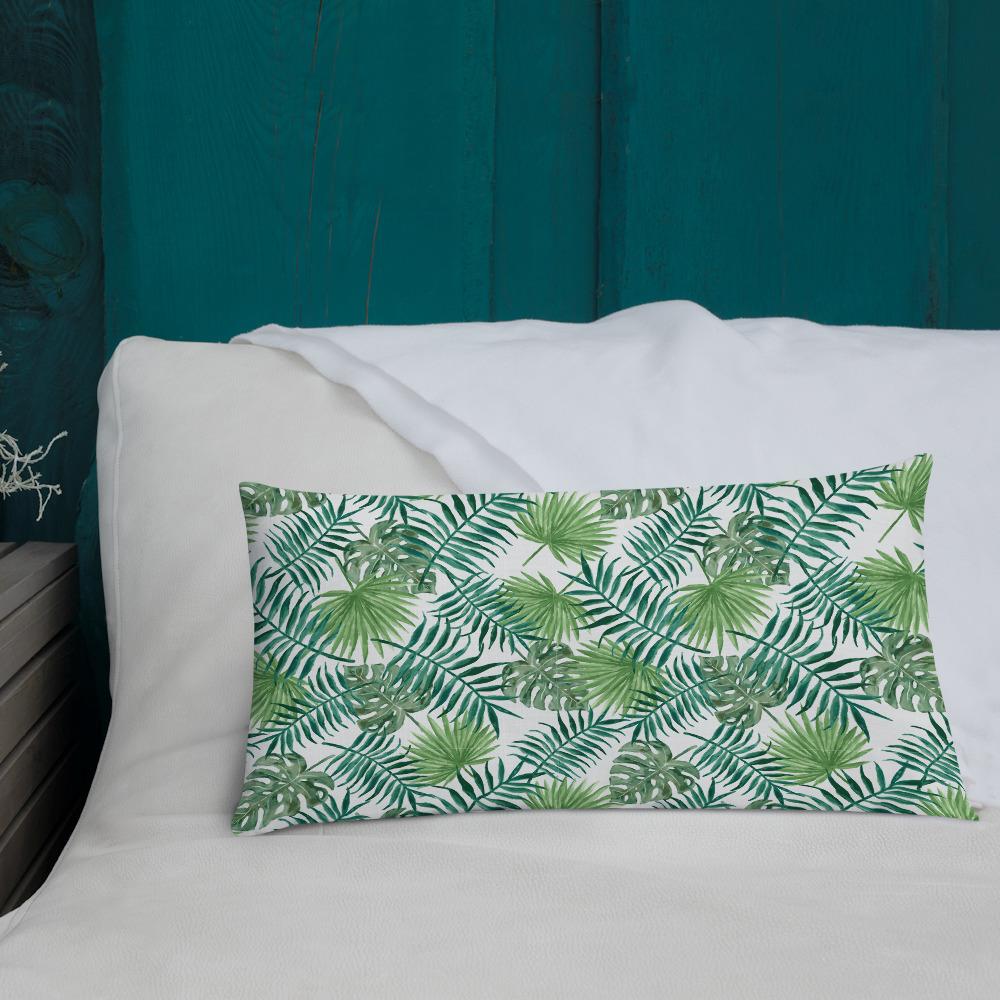 Tropical Leaves Premium Throw Pillow
