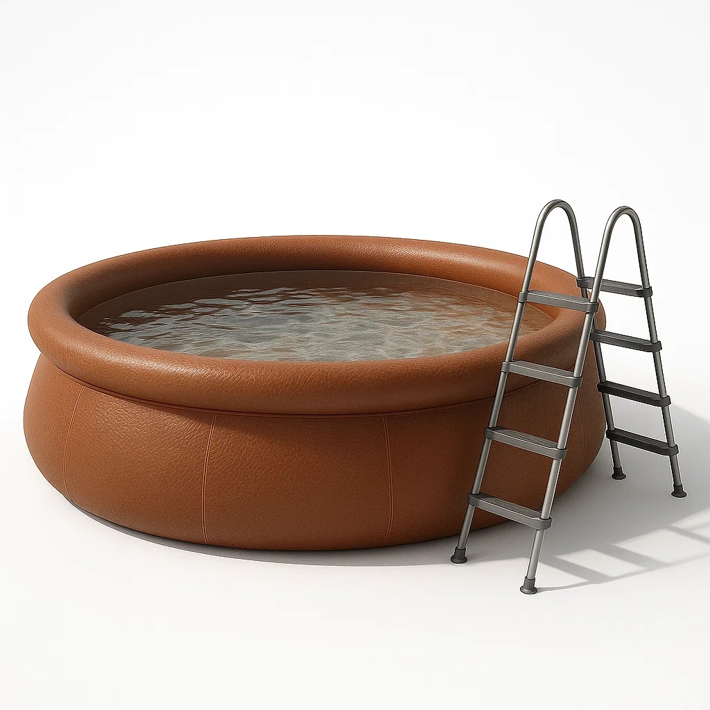 Piscine amovible 300 x 75 cm, marron avec filtre iDbHfhCZ40ca