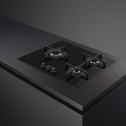 Smeg PV163B3 Gaskochfeld – 3 Brenner, 60 cm, Gusseisen, Schwarz