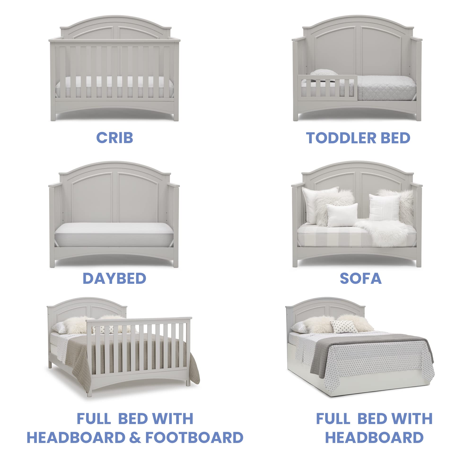 Lit bébé convertible 6-en-1 2025 certifié GREENGUARD GOLD