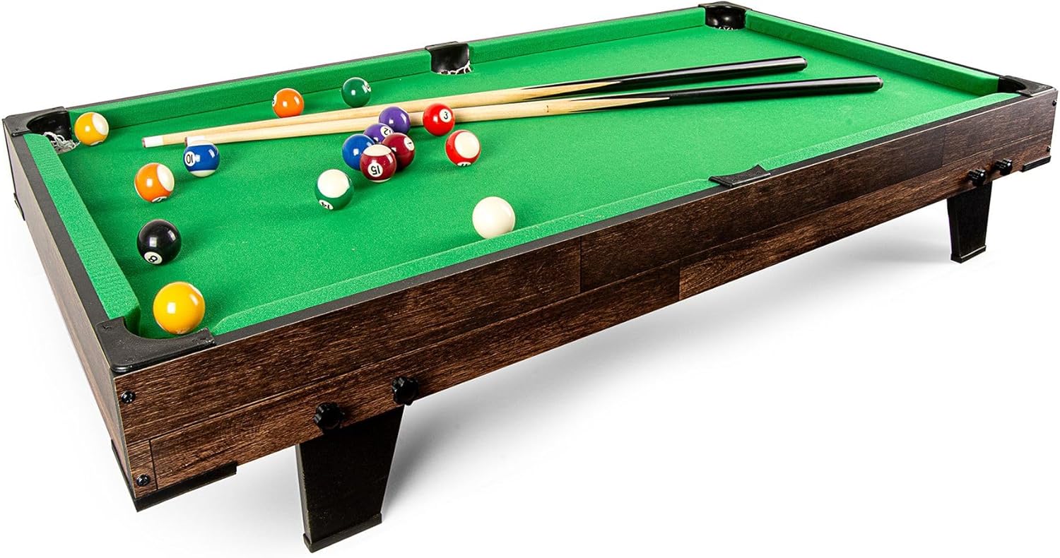 Leomark Spieltisch aus Holz für Kinder und Erwachsene | Spielspaß zu Hause oder auf Partys, Familienunterhaltung | Stabil, lehrreich und einfach aufzubauen