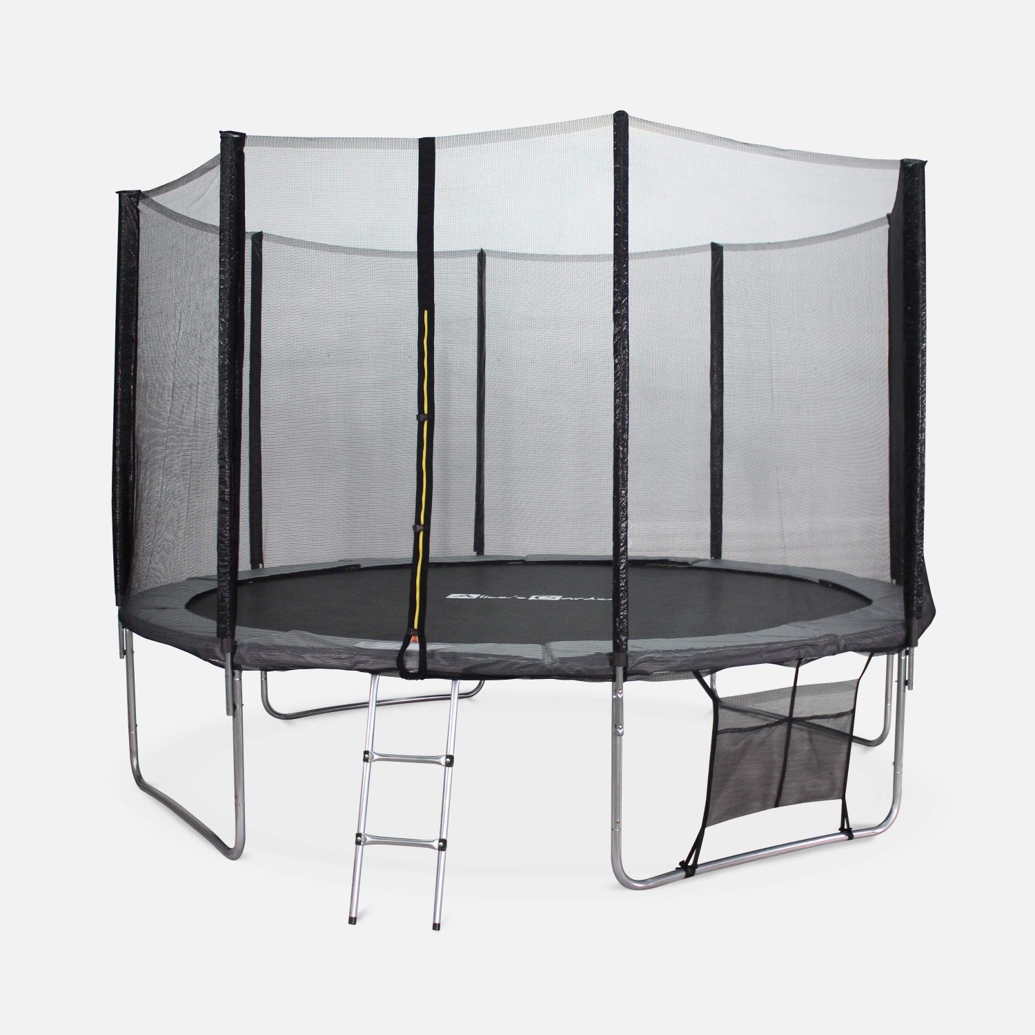 370 cm Trampolin mit Zubehörset, Grau