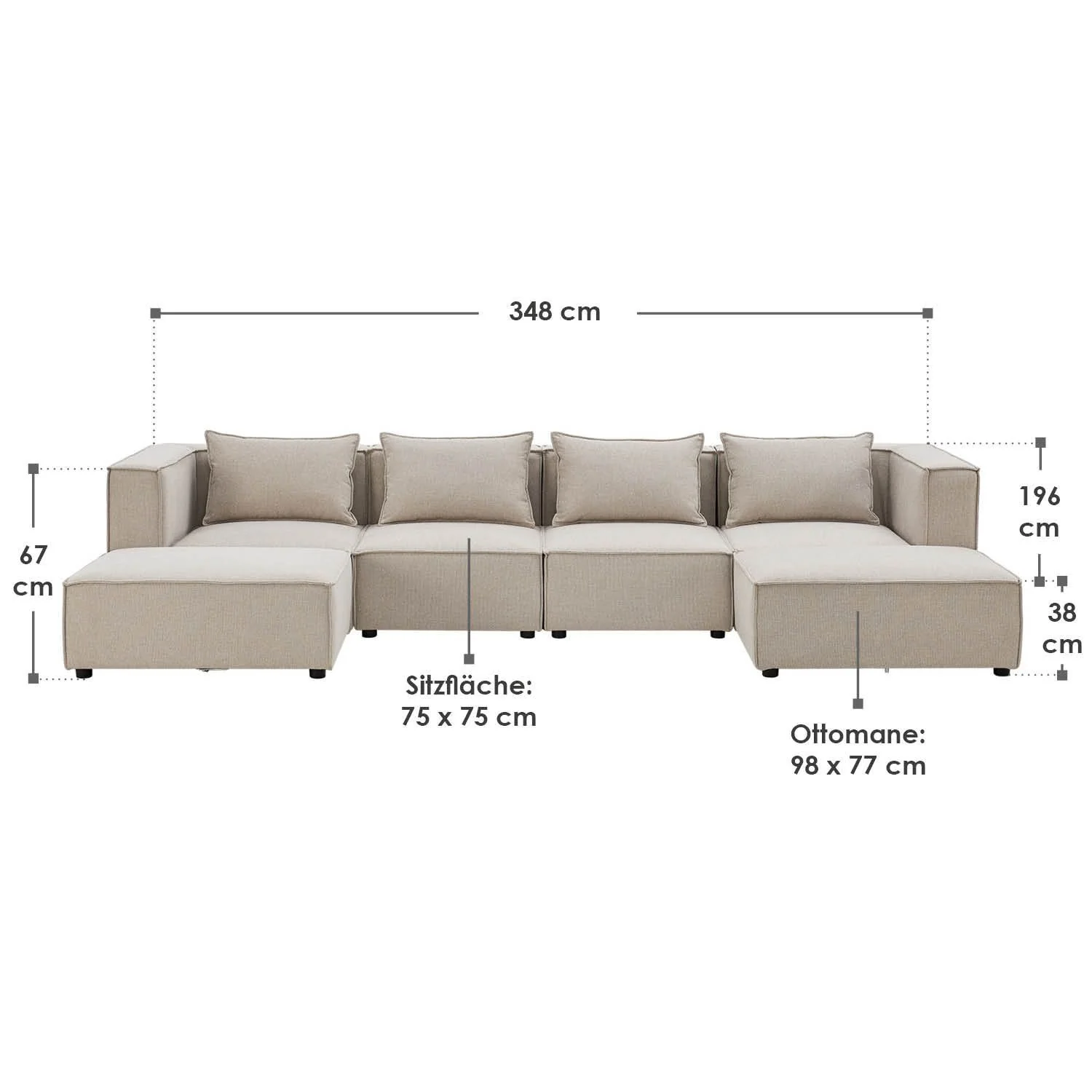 Canapé modulaire Domas XXL 2025 – salon modulaire