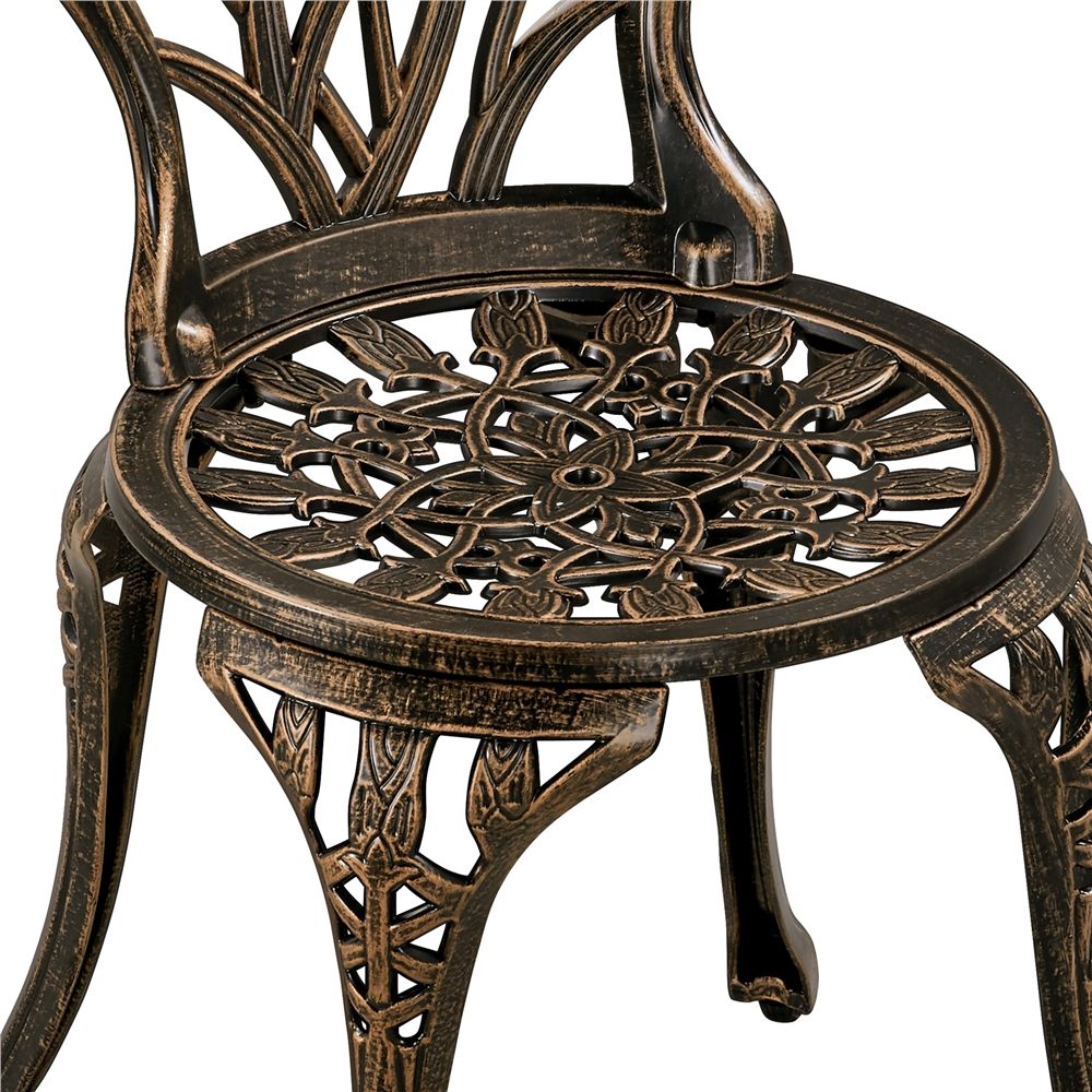 Ensemble table et chaises d'extérieur pour balcon de jardin marron