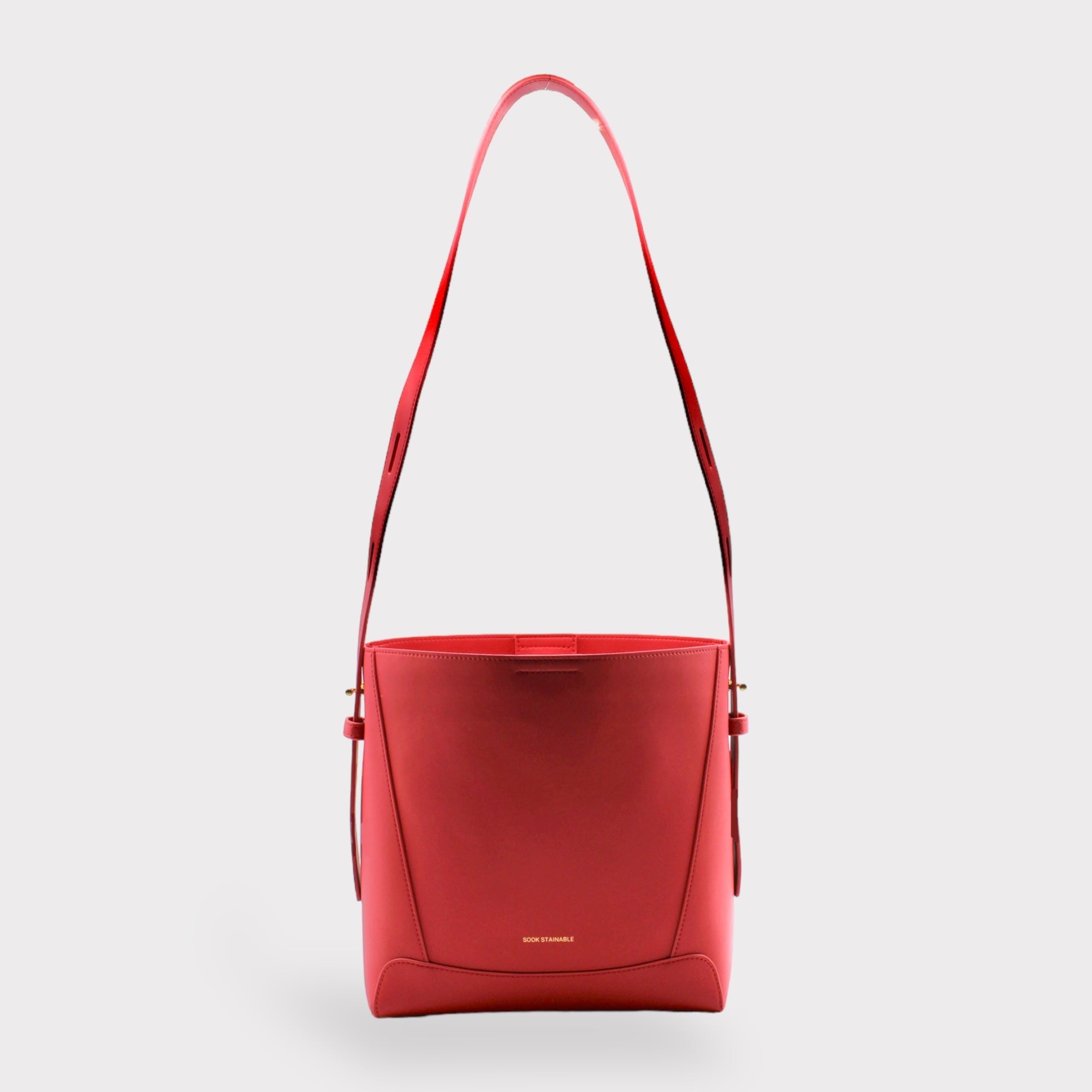 Oli - Apple Leather Midi Shoulder Cross-body Bag Red