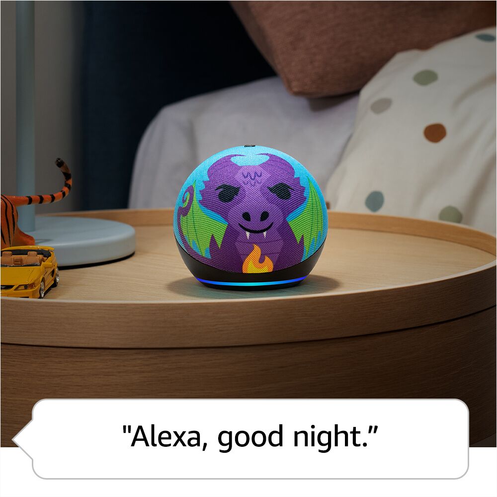 Amazon – Echo Dot Kids (5. Generation, Erscheinungsdatum 2022) mit Alexa – Feuerdrache