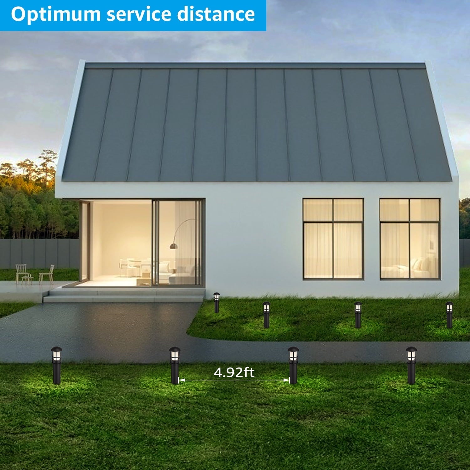 Lot de 12 lampes LED LEONLITE pour paysage, 3 W, 12 V, basse tension, étanches, certifiées ETL, blanc froid 4 000 K, pour allée et trottoir, garantie 5 ans