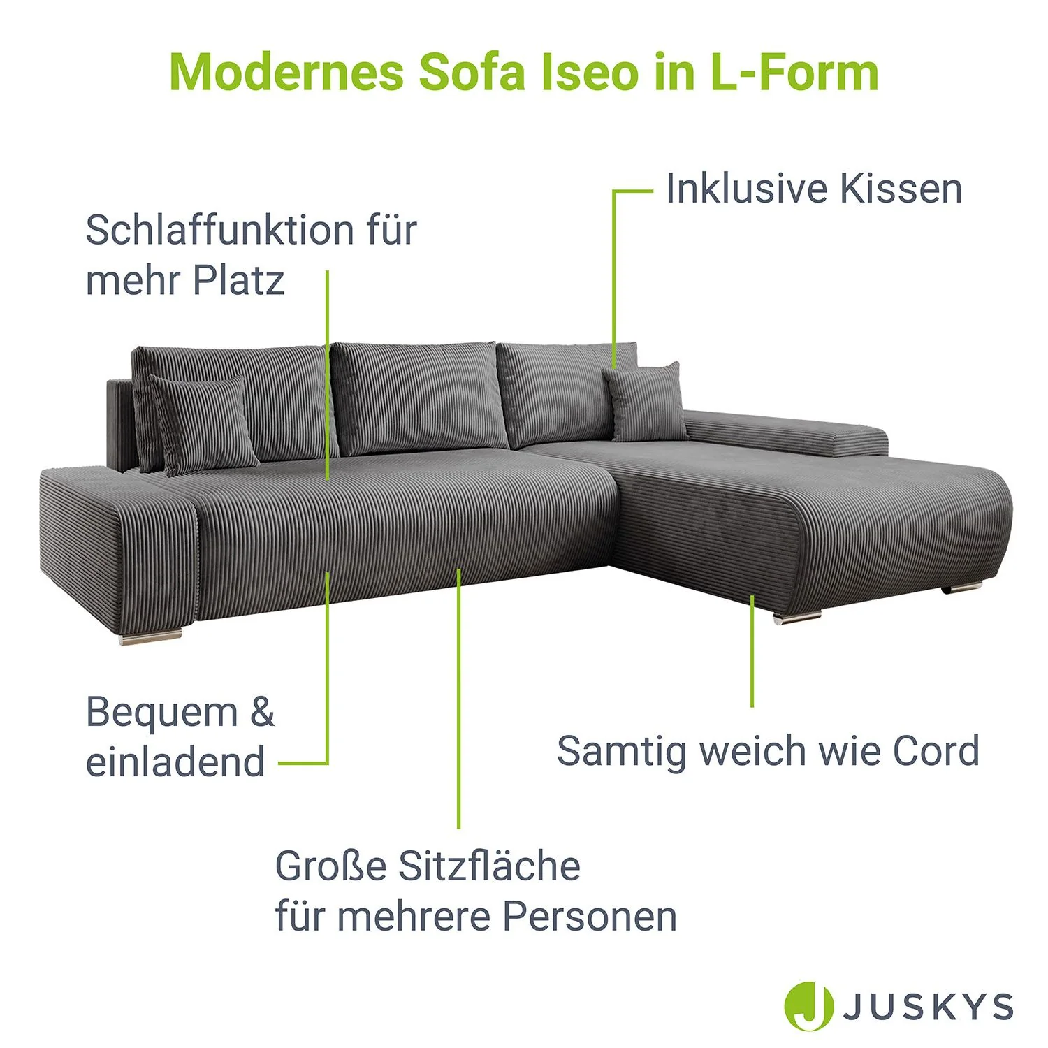 2025 Iseo Schlafsofa mit Liegefunktion