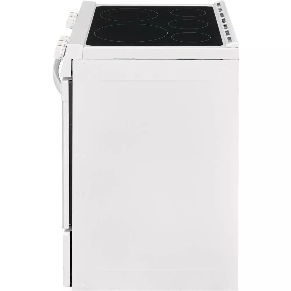 Four électrique 2025 de 76 cm (30 po) et 142 L (5 pi³) – Blanc avec vitre noire NVS