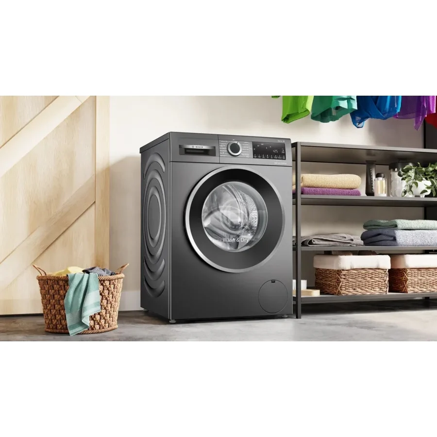 Lave-linge séchant Bosch WNG254R1GB Série 6, pose libre, 10,5 + 6 kg, 1400 tr/min – Graphite (2025)