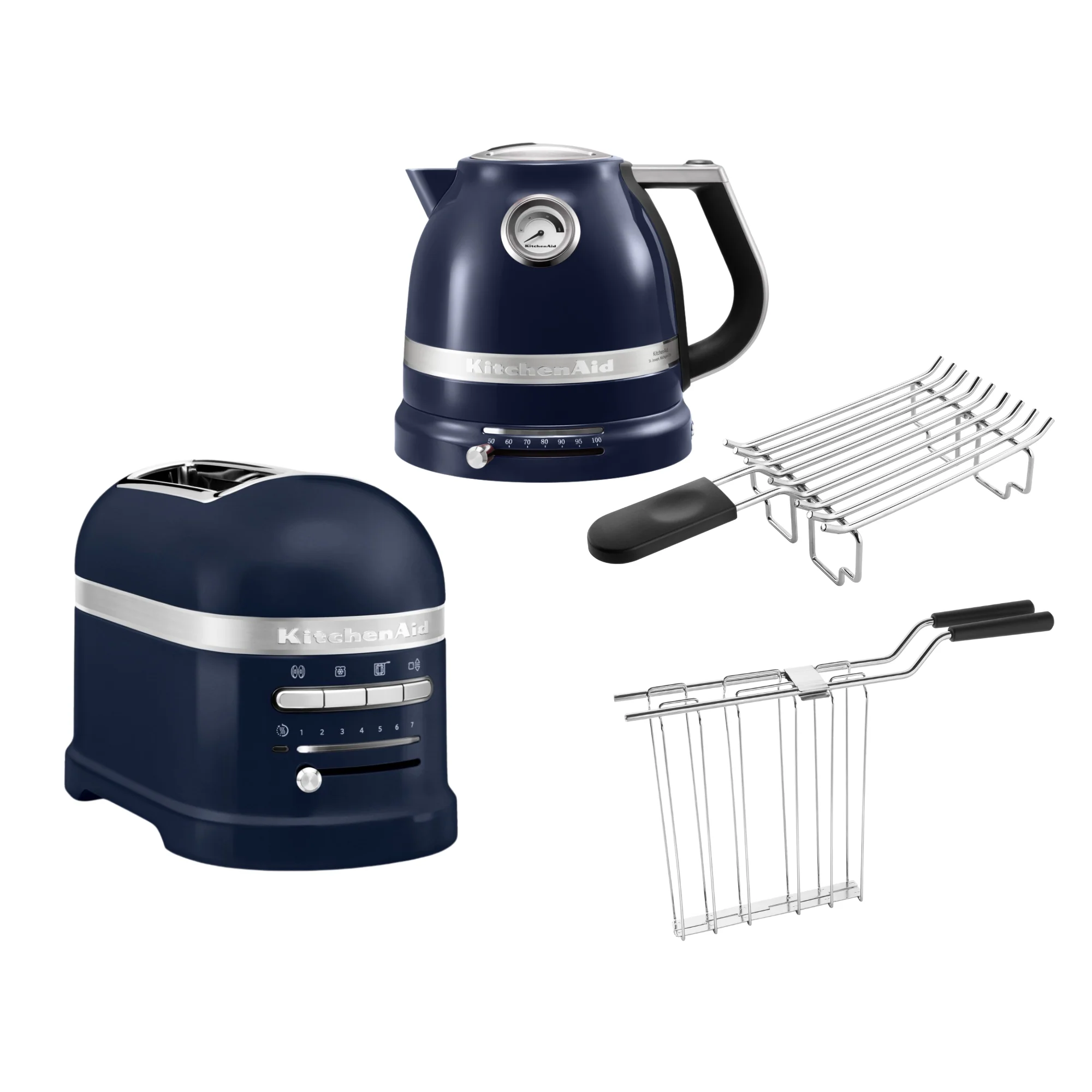 KitchenAid Artisan Frühstücksset 2025 mit Wasserkocher 5KEK1522, 2-Schlitz-Toaster 5KMT2204 und Brötchenhalter