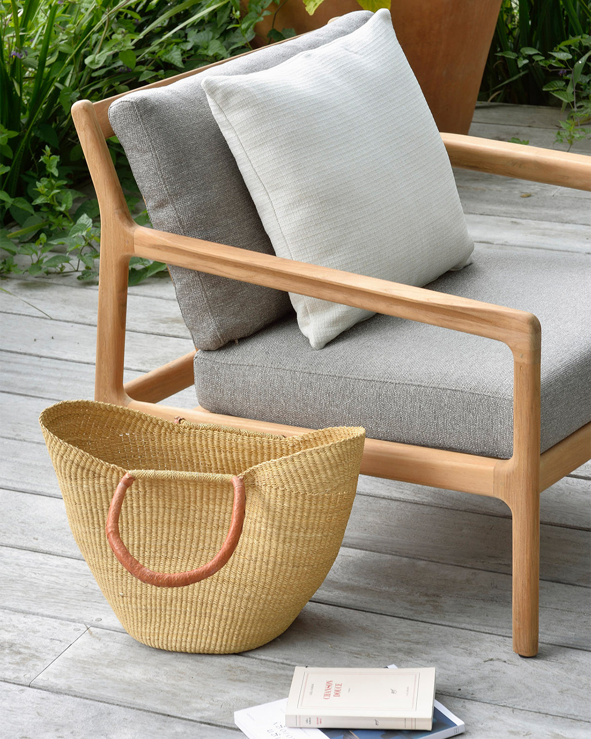 Jack Outdoor Lounge Chair - Teak with Mocha