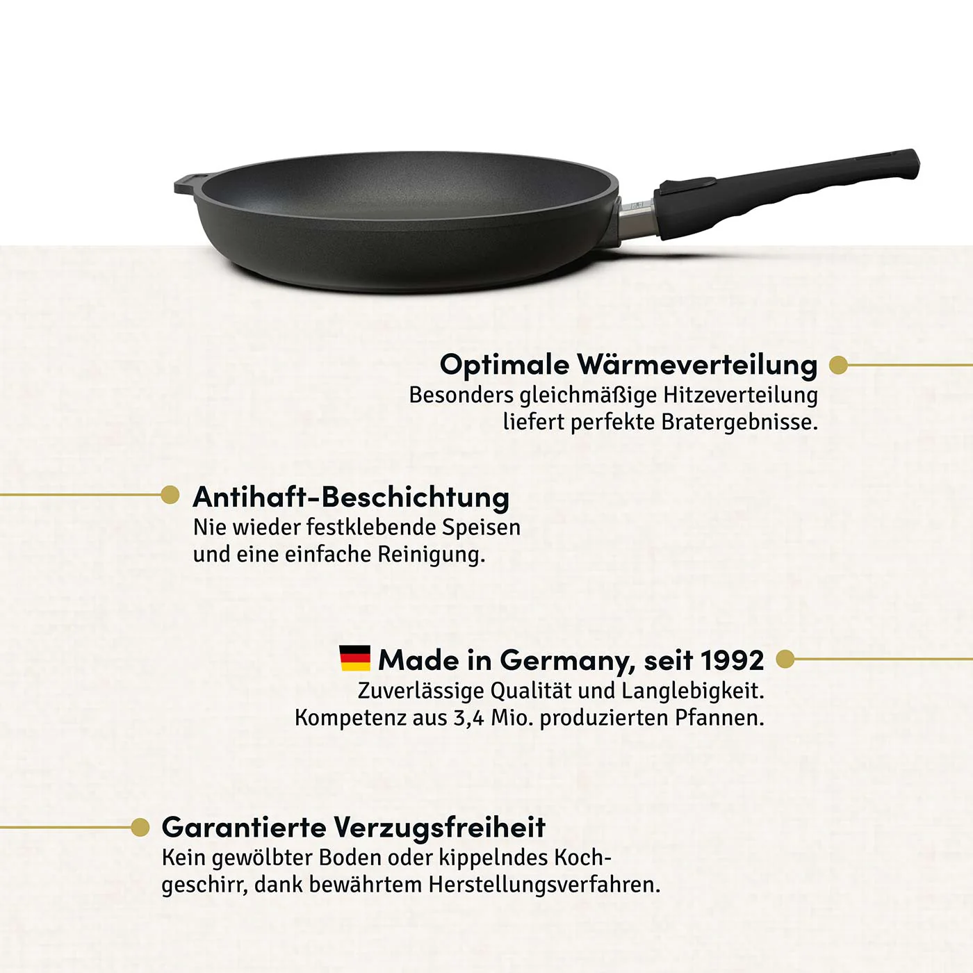 Bratpfanne 2025 Ø 20-32 cm mit optionalem Deckel