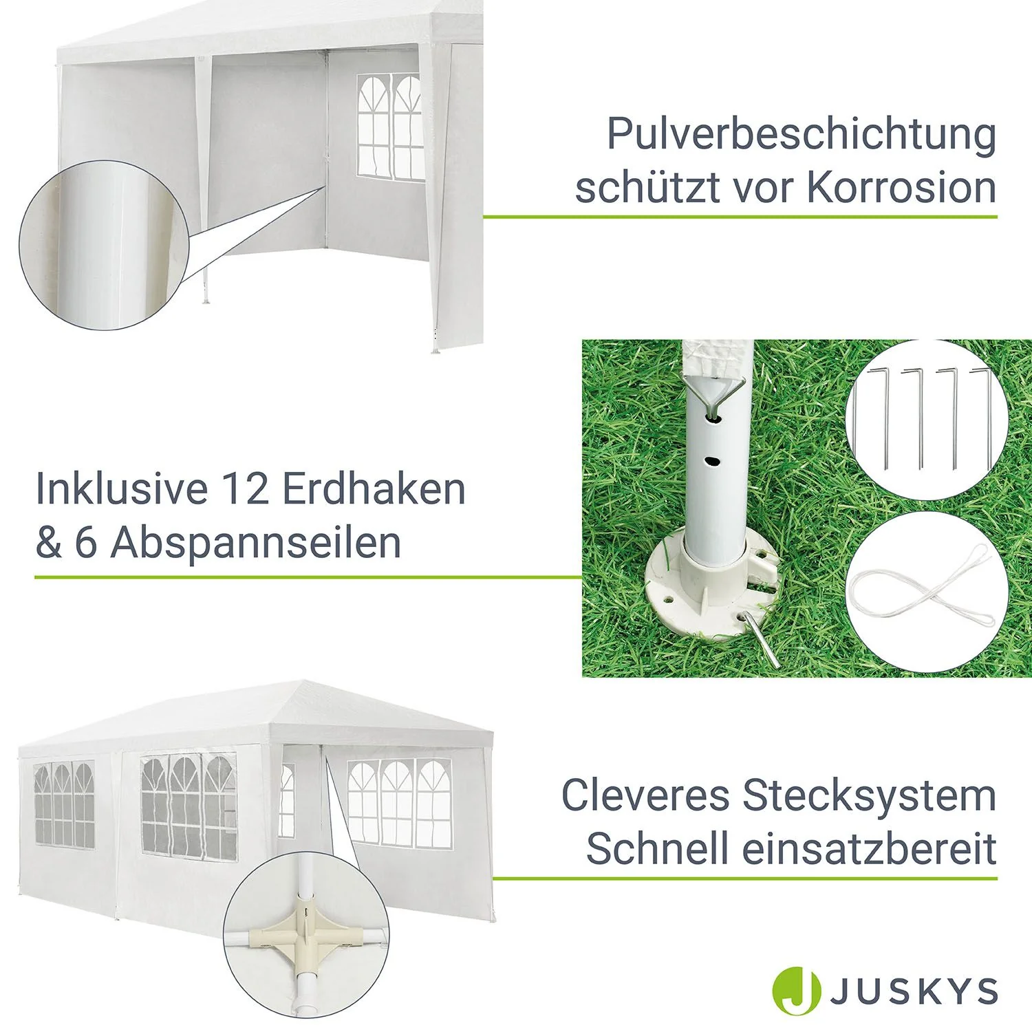 Partyzelt 2025, 3 x 6 m