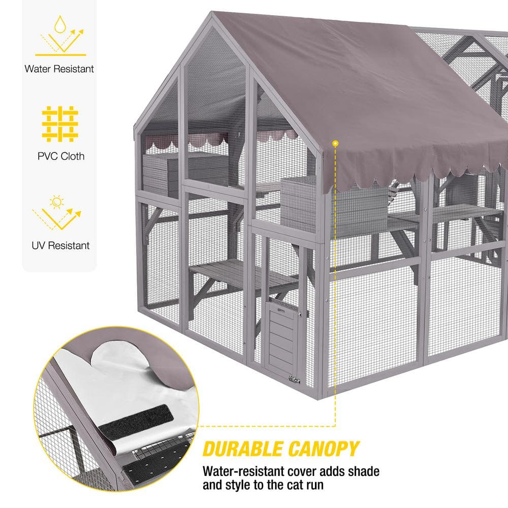 Enclos extérieur pour chats aivituvin – Grand espace de jeu pour chats