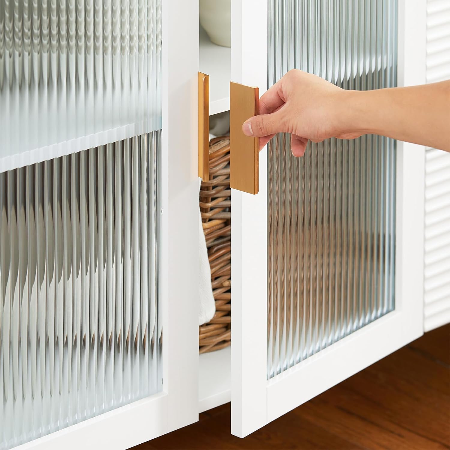 SoBuy FSB81-GR Küchenbuffet mit Mikrowellenfunktion für Esszimmer, Eingangsbereich und Wohnzimmer, mit 2 Türen, 2 Schubladen und 1 offenem Fach, Grün, 120 x 40 x 90 cm, EN