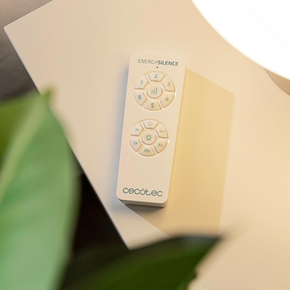 Ventilateur de plafond Cecotec à pales rétractables et lampe invisible EnergySilence Aero 4280 en acier, 40 W, diamètre 42 pouces (106 cm), minuterie, 3 tons lumineux, fonction été-hiver