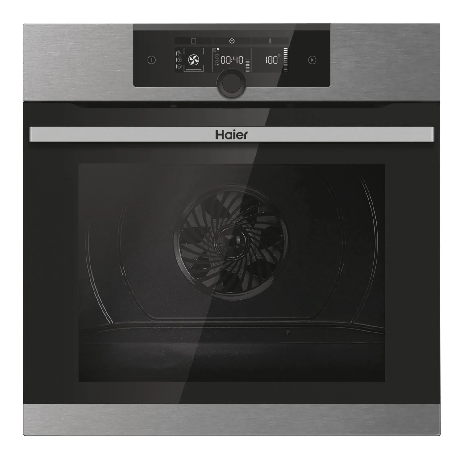 Haier HWO60SM2F9XH Multifunktionsbackofen, 2600 W, 70 l, Klapptür, 13 Kochfunktionen, Energieeffizienzklasse A+ - Edelstahl