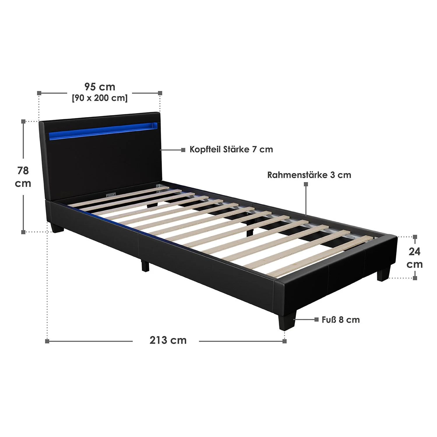 Lit capitonné Verona 2025, 120 x 200 cm, blanc