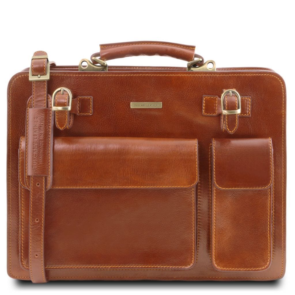 Venezia - 2 compartment leather briefcase | TL141268
