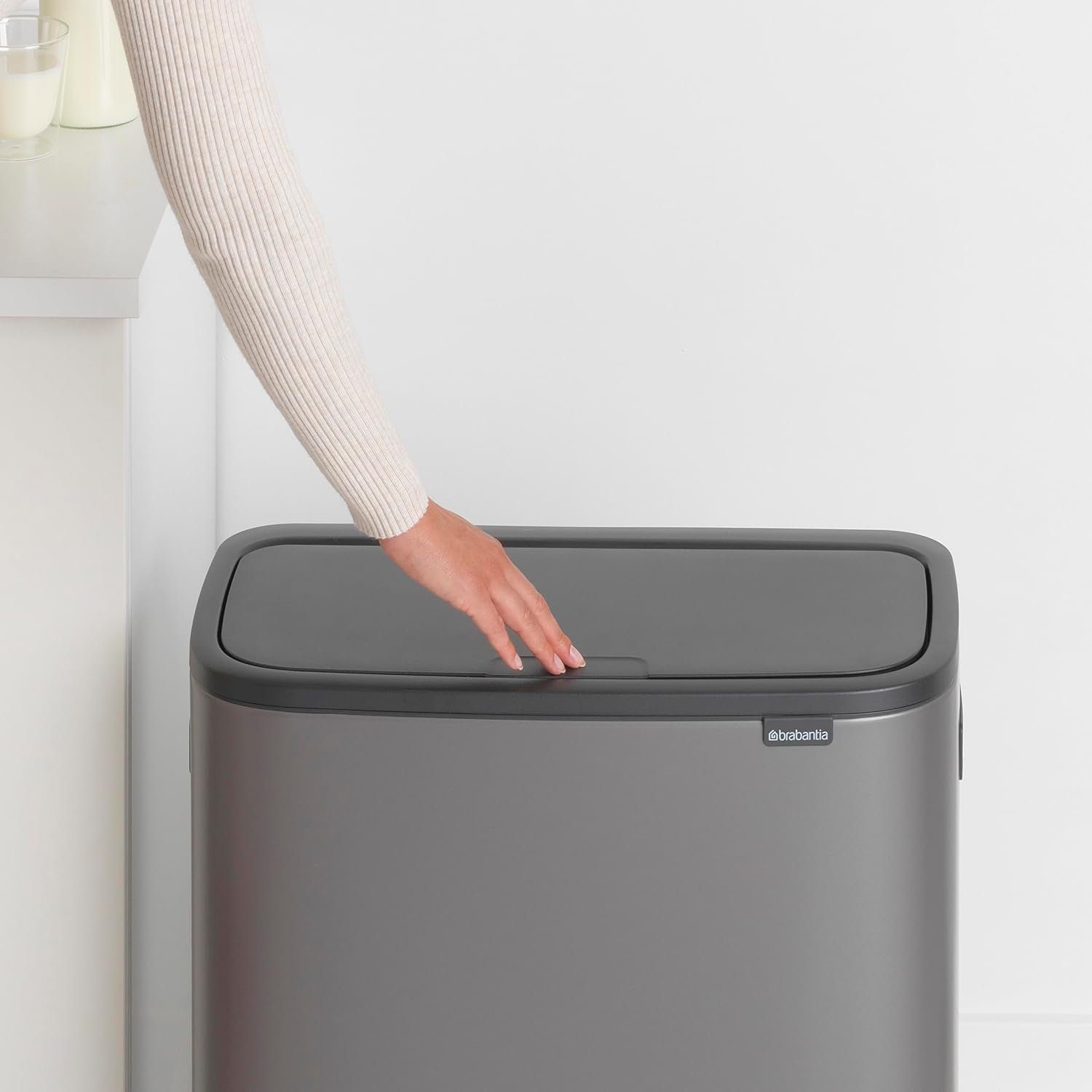 Brabantia Abfalleimer, Stahl matt, Anti-Fingerprint, 2 x 30 l