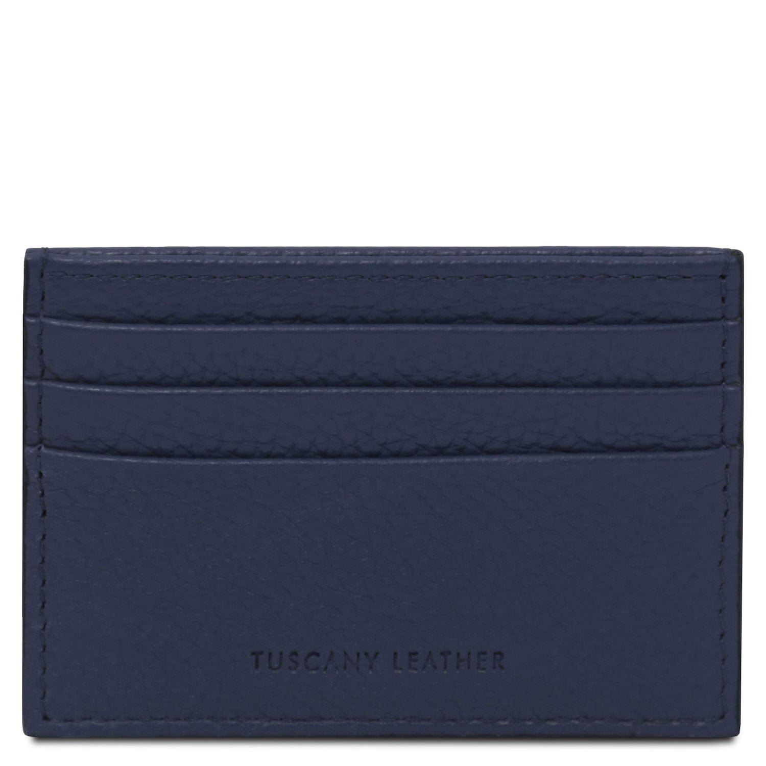 Leather card holder - 6 cards, pebbled leather | TL142472