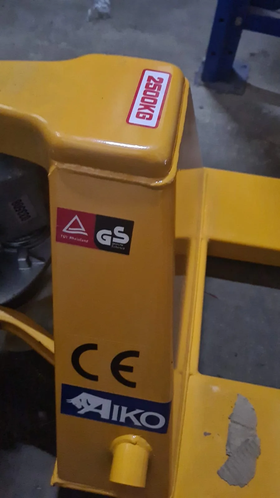 2025 Aiko Ultra-Flat Manuel Pallevogn, 2,5 tons. 540 x 900 mm. Enkelt nylonhjul | Model: PT-W2.5N-540/900