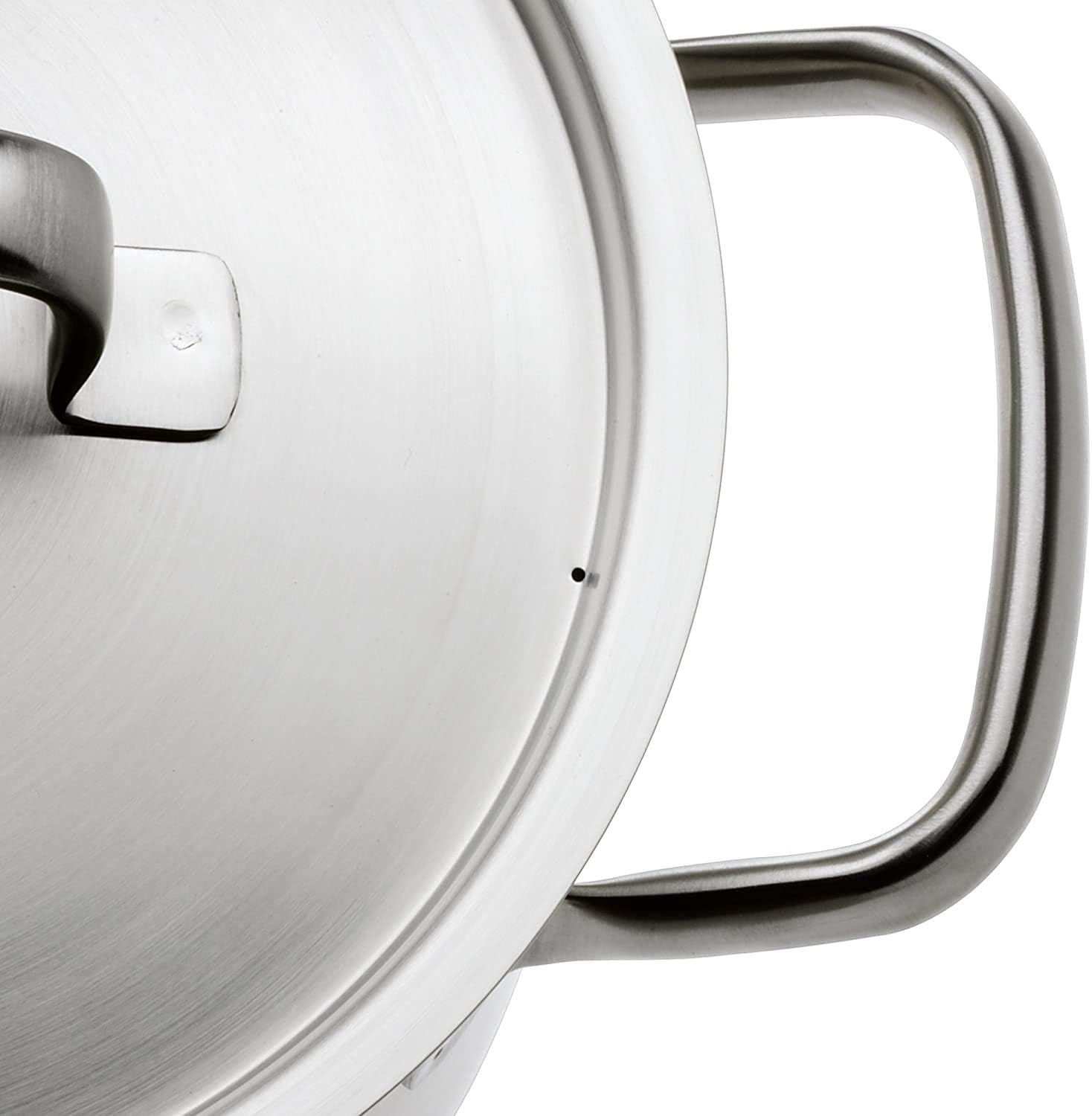 WMF Gourmet Plus - 5-teiliges Kochgeschirr-Set, Edelstahl, induktionsgeeignet, 1 flacher Bräter (20 cm), 3 hohe Bräter (16 cm, 20 cm und 24 cm), 1 Stielkasserolle (16 cm) mit 4 Edelstahldeckeln