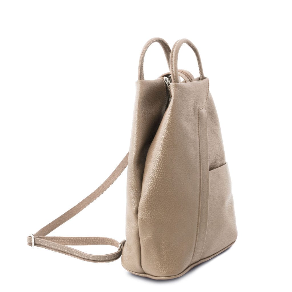 Shanghai - Italian leather backpack - pebbled leather | TL141881