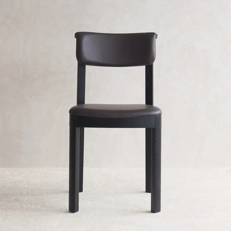 Noki Dining Chair | Black Oak with Leather