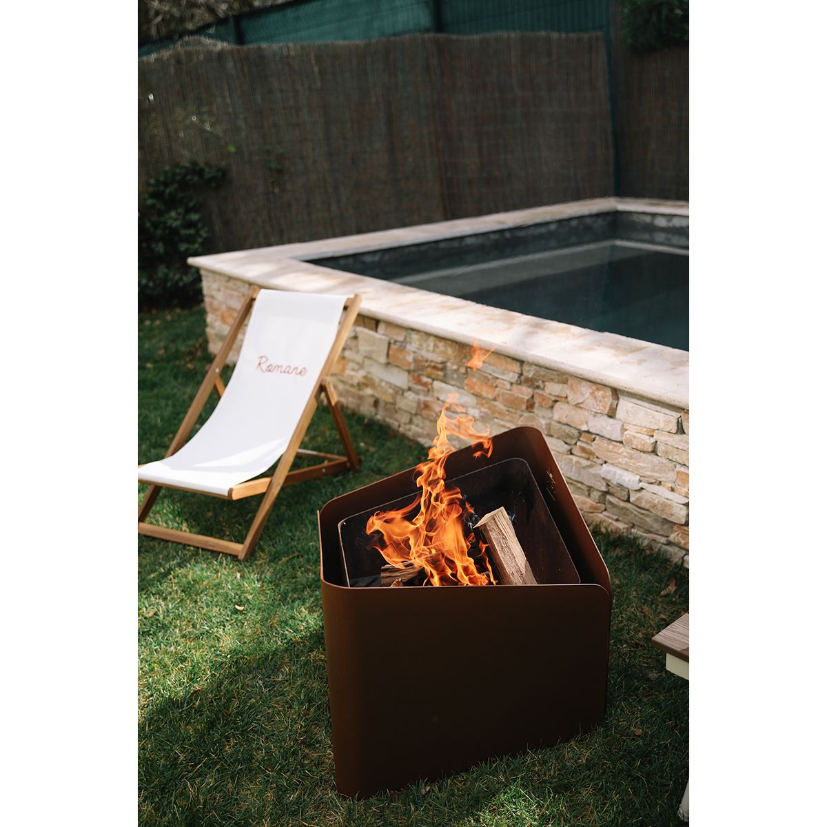 Krak Brazier 3 In 1 Rust Flower – Levant + Grill + Plateau Fleur De Rouille