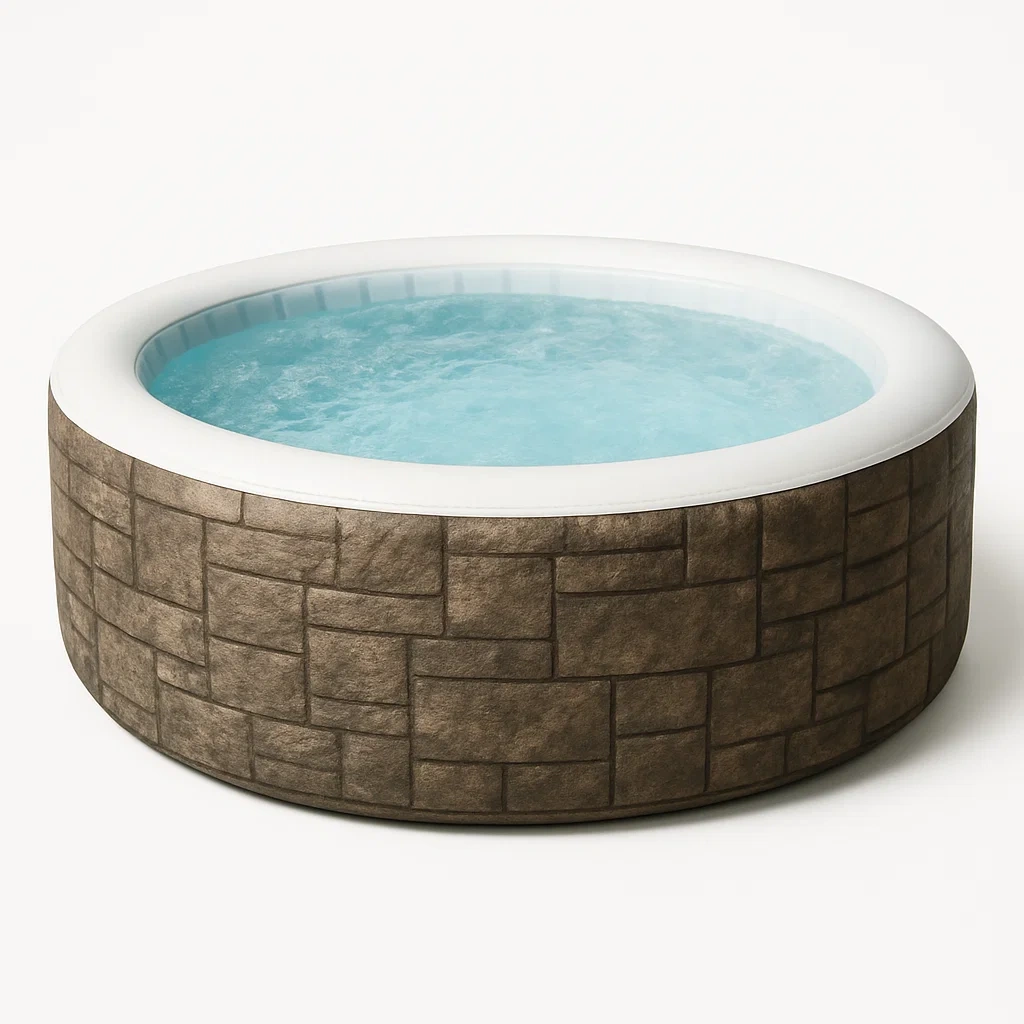 Spa gonflable, 150 x 150 x 71 cm, 4 personnes, rond, couleur pierre/blanc OqdGObk330ZG