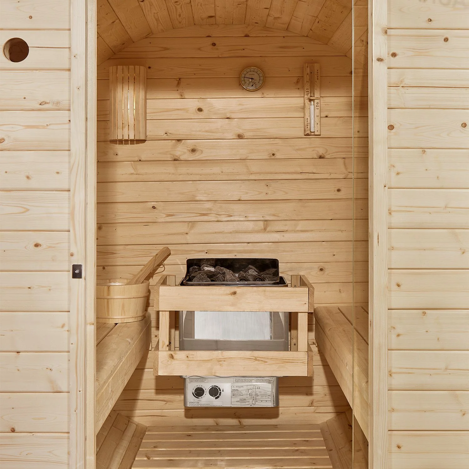 2025 Spitzbergen Fasssauna mit Saunaofen
