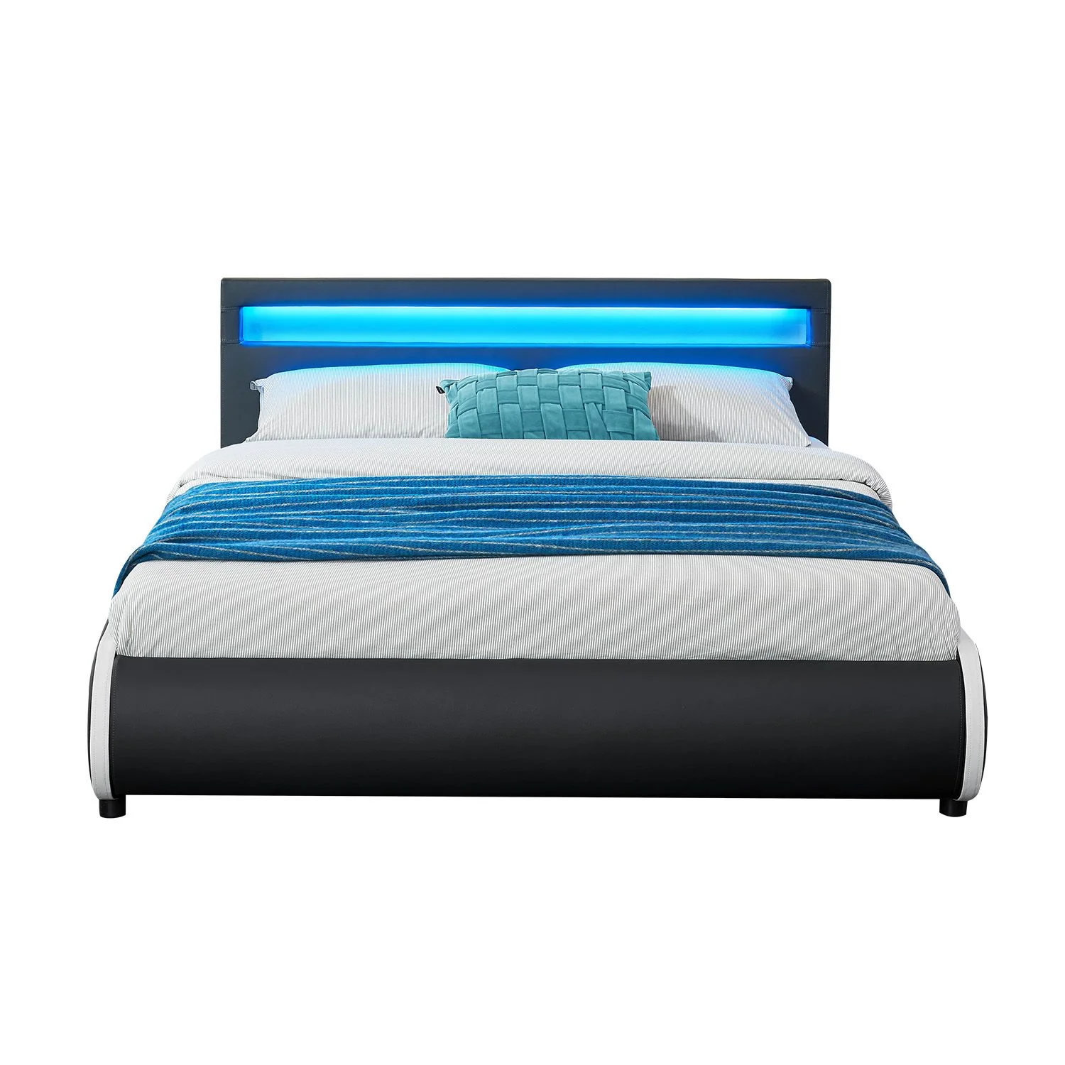 Lit capitonné Séville 2025, 140 x 200 cm, blanc