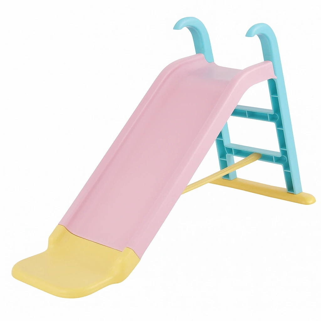 Toboggan rose 160 x 42 x 78 cm pour enfants de 2 à 6 ans, pliable - flnDAuTv77bw