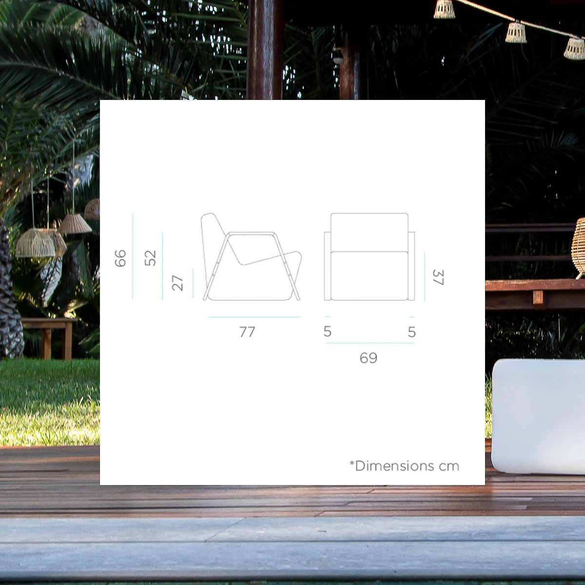 Tarida Sitz mit Armlehnen